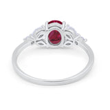 Oval Art Deco Wedding Engagement Ring Marquise Cubic Zirconia 925 Sterling Silver