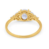Oval Art Deco Wedding Engagement Ring Marquise Cubic Zirconia 925 Sterling Silver