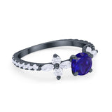 Art Deco Wedding Engagement Ring Marquise Round Cubic Zirconia 925 Sterling Silver