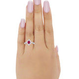 Floral Vintage Style Wedding Engagement Ring Round Cubic Zirconia 925 Sterling Silver
