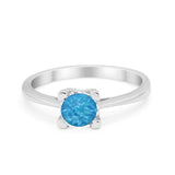 Art Deco Vintage Style Solitaire Wedding Ring Round Cubic Zirconia 925 Sterling Silver