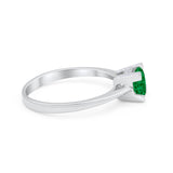 Art Deco Vintage Style Solitaire Wedding Ring Round Cubic Zirconia 925 Sterling Silver