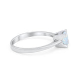 Art Deco Vintage Style Solitaire Wedding Ring Round Cubic Zirconia 925 Sterling Silver