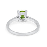 Art Deco Vintage Style Solitaire Wedding Ring Round Cubic Zirconia 925 Sterling Silver