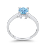 Art Deco Vintage Style Solitaire Wedding Ring Round Cubic Zirconia 925 Sterling Silver