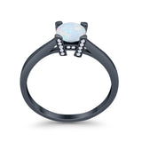 Art Deco Vintage Style Solitaire Wedding Ring Round Cubic Zirconia 925 Sterling Silver