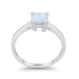 Art Deco Vintage Style Solitaire Wedding Ring Round Cubic Zirconia 925 Sterling Silver