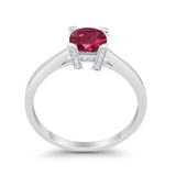 Art Deco Vintage Style Solitaire Wedding Ring Round Cubic Zirconia 925 Sterling Silver