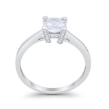 Art Deco Vintage Style Solitaire Wedding Ring Round Cubic Zirconia 925 Sterling Silver