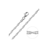 1.4MM Loose Rope Chain .925 Solid Sterling Silver Available In 16-24 Inches