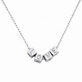 Love Cube Necklace 925 Sterling Silver