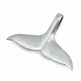 Plain Whale Tail Pendant Charm Solid 925 Sterling Silver (10MM)