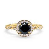 Halo Twisted Wedding Ring Simulated Cubic Zircnoia 925 Sterling Silver