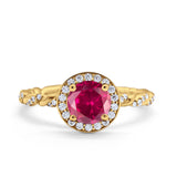 Halo Twisted Wedding Ring Simulated Cubic Zircnoia 925 Sterling Silver