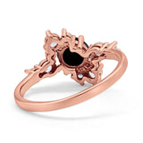 Fashion Ring Round Simulated Cubic Zirconia 925 Sterling Silver
