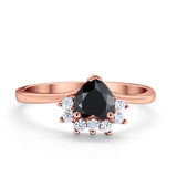 Heart Promise Ring Wedding Ring Simulated Cubic Zirconia 925 Sterling Silver