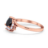 Heart Promise Ring Wedding Ring Simulated Cubic Zirconia 925 Sterling Silver
