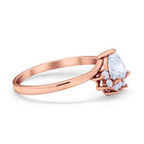 Heart Promise Ring Wedding Ring Simulated Cubic Zirconia 925 Sterling Silver