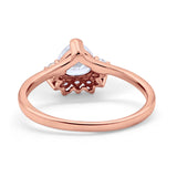 Heart Promise Ring Wedding Ring Simulated Cubic Zirconia 925 Sterling Silver