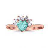 Heart Promise Ring Wedding Ring Simulated Cubic Zirconia 925 Sterling Silver