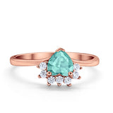 Heart Promise Ring Wedding Ring Simulated Cubic Zirconia 925 Sterling Silver
