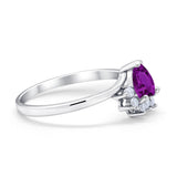 Heart Promise Ring Wedding Ring Simulated Cubic Zirconia 925 Sterling Silver