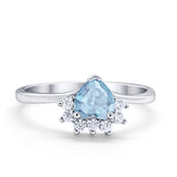 Heart Promise Ring Wedding Ring Simulated Cubic Zirconia 925 Sterling Silver