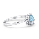 Heart Promise Ring Wedding Ring Simulated Cubic Zirconia 925 Sterling Silver