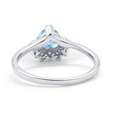 Heart Promise Ring Wedding Ring Simulated Cubic Zirconia 925 Sterling Silver