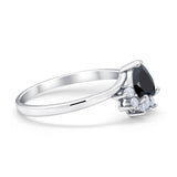 Heart Promise Ring Wedding Ring Simulated Cubic Zirconia 925 Sterling Silver