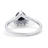 Heart Promise Ring Wedding Ring Simulated Cubic Zirconia 925 Sterling Silver
