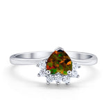 Heart Promise Ring Wedding Ring Simulated Cubic Zirconia 925 Sterling Silver