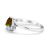 Heart Promise Ring Wedding Ring Simulated Cubic Zirconia 925 Sterling Silver
