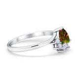 Heart Promise Ring Wedding Ring Simulated Cubic Zirconia 925 Sterling Silver