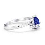 Heart Promise Ring Wedding Ring Simulated Cubic Zirconia 925 Sterling Silver