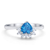 Heart Promise Ring Wedding Ring Simulated Cubic Zirconia 925 Sterling Silver