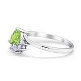 Heart Promise Ring Wedding Ring Simulated Cubic Zirconia 925 Sterling Silver