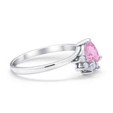 Heart Promise Ring Wedding Ring Simulated Cubic Zirconia 925 Sterling Silver