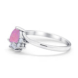 Heart Promise Ring Wedding Ring Simulated Cubic Zirconia 925 Sterling Silver