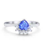 Heart Promise Ring Wedding Ring Simulated Cubic Zirconia 925 Sterling Silver