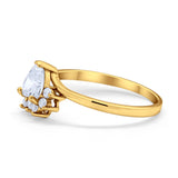 Heart Promise Ring Wedding Ring Simulated Cubic Zirconia 925 Sterling Silver