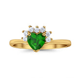 Heart Promise Ring Wedding Ring Simulated Cubic Zirconia 925 Sterling Silver