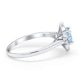 Floral Vintage Style Wedding Ring Simulated Cubic Zirconia 925 Sterling Silver