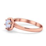 Solitaire Claw Prong Wedding Ring Simulated Cubic Zirconia 925 Sterling Silver