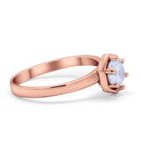 Solitaire Claw Prong Wedding Ring Simulated Cubic Zirconia 925 Sterling Silver