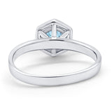 Solitaire Claw Prong Wedding Ring Simulated Cubic Zirconia 925 Sterling Silver