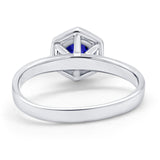 Solitaire Claw Prong Wedding Ring Simulated Cubic Zirconia 925 Sterling Silver