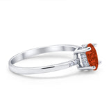 Art Deco Oval Wedding Ring Simulated Cubic Zirconia 925 Sterling Silver