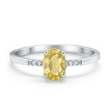 Art Deco Oval Wedding Ring Simulated Cubic Zirconia 925 Sterling Silver