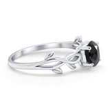 Solitaire Wedding Ring Round Simulated Cubic Zirconia 925 Sterling Silver